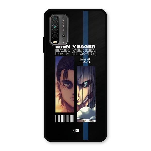 Eren Yeager Angry Metal Back Case for Redmi 9 Power