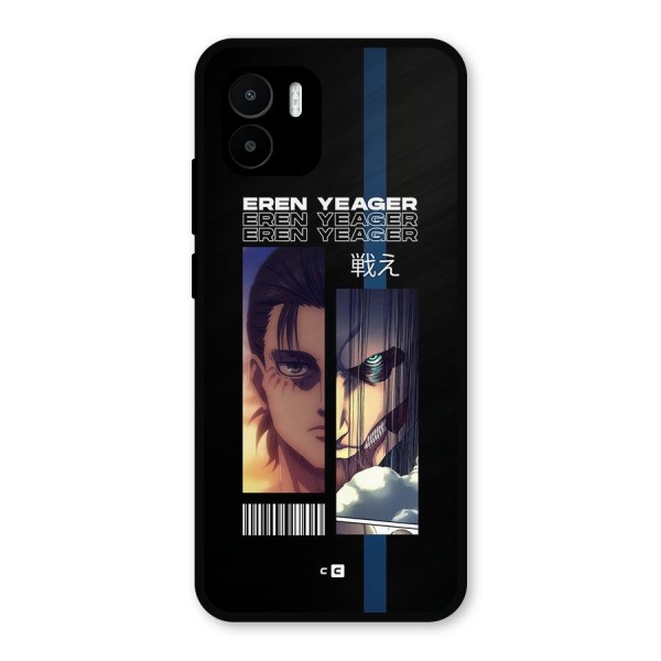 Eren Yeager Angry Metal Back Case for Redmi A1