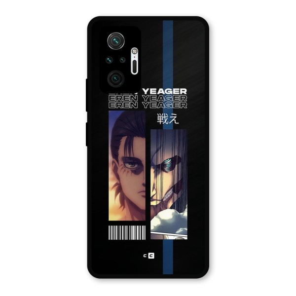 Eren Yeager Angry Metal Back Case for Redmi Note 10 Pro