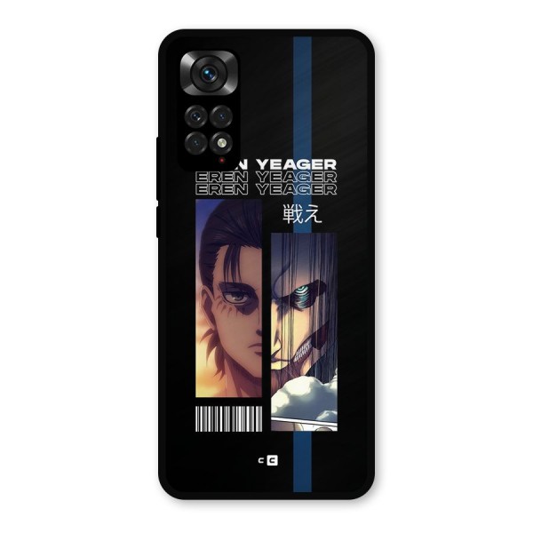 Eren Yeager Angry Metal Back Case for Redmi Note 11