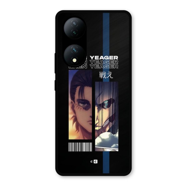 Eren Yeager Angry Metal Back Case for Vivo T2