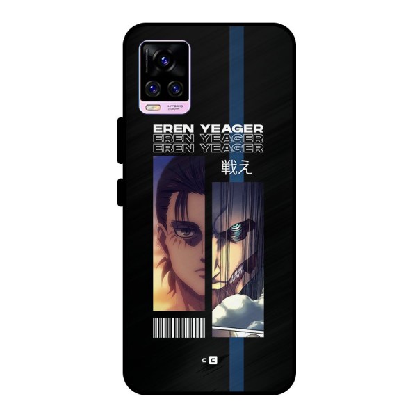 Eren Yeager Angry Metal Back Case for Vivo V20 Pro