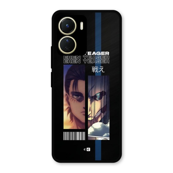 Eren Yeager Angry Metal Back Case for Vivo Y16