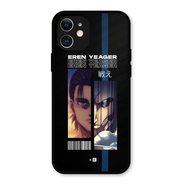 Eren Yeager Angry Metal Back Case for iPhone 12