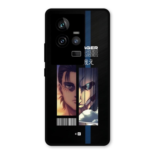 Eren Yeager Angry Metal Back Case for iQOO 11 5G