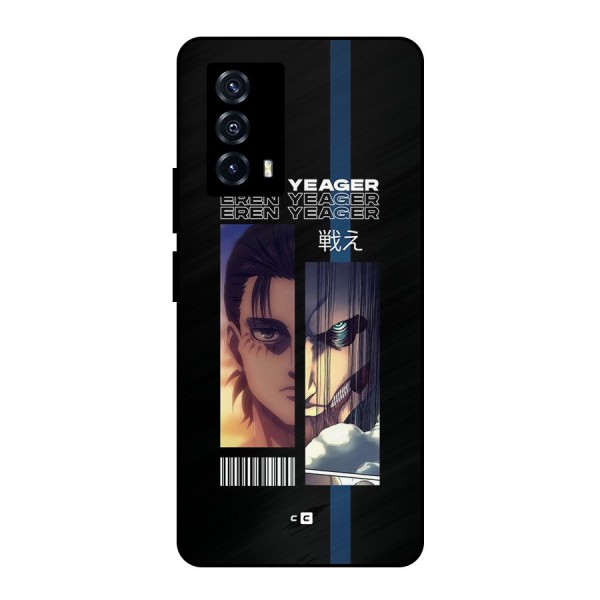 Eren Yeager Angry Metal Back Case for iQOO Z5