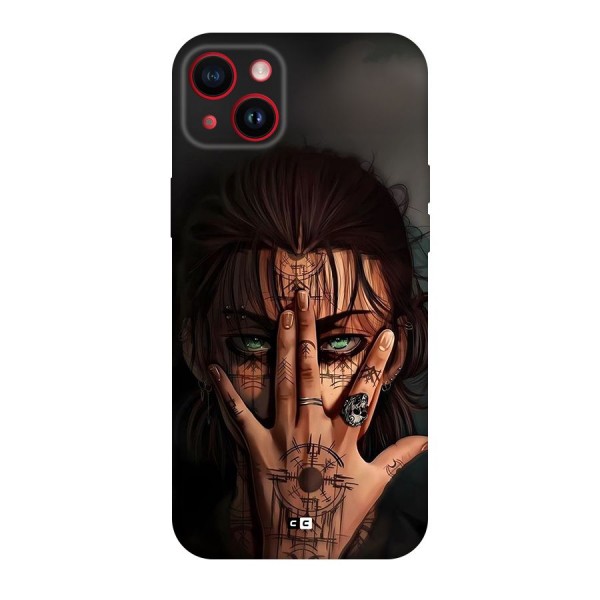 Eren Yeager Illustration Back Case for iPhone 14 Plus