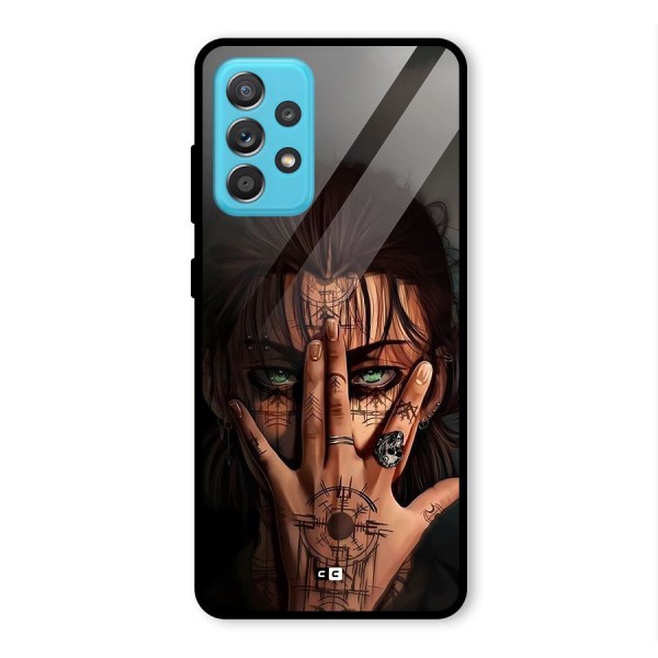 Eren Yeager Illustration Glass Back Case for Galaxy A52s 5G