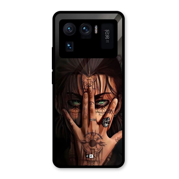 Eren Yeager Illustration Glass Back Case for Mi 11 Ultra