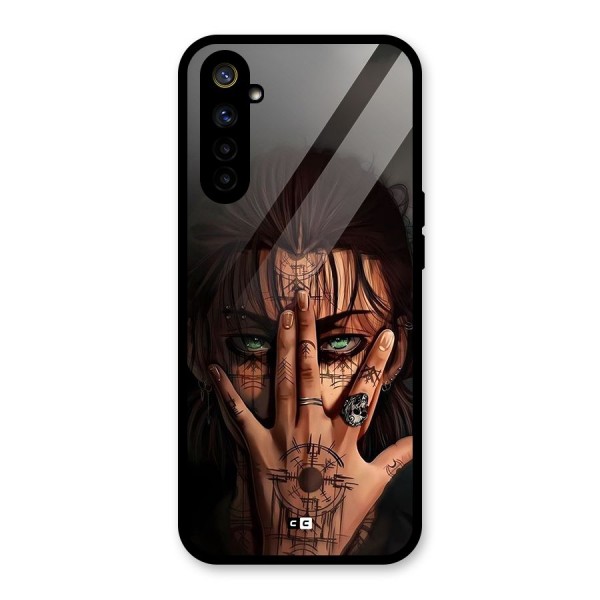 Eren Yeager Illustration Glass Back Case for Realme 6i