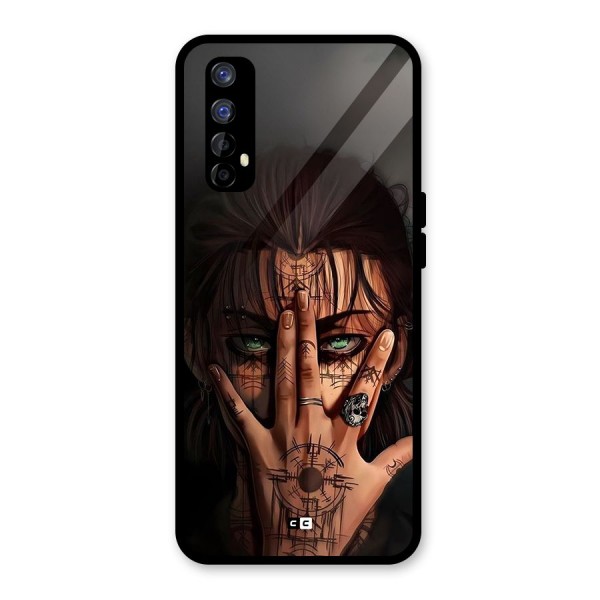 Eren Yeager Illustration Glass Back Case for Realme 7