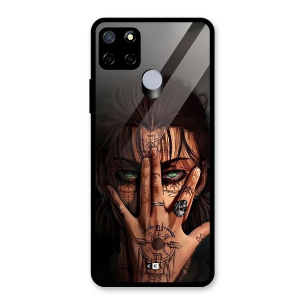 Eren Yeager Illustration Glass Back Case for Realme C12