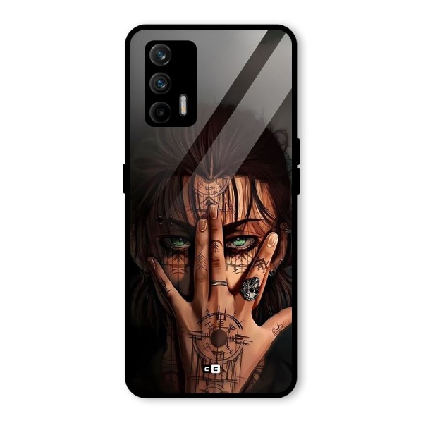 Eren Yeager Illustration Glass Back Case for Realme GT 5G