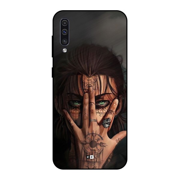 Eren Yeager Illustration Metal Back Case for Galaxy A50s