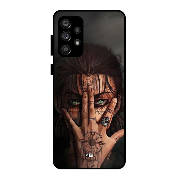 Eren Yeager Illustration Metal Back Case for Galaxy A73 5G