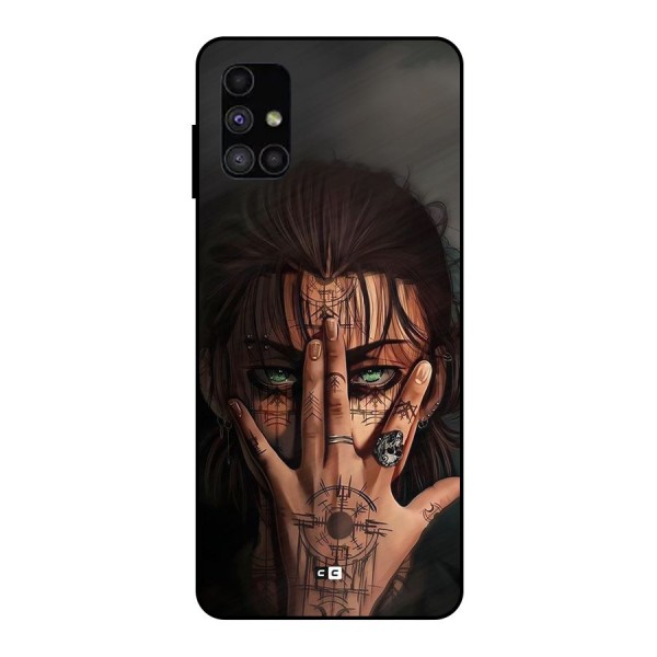 Eren Yeager Illustration Metal Back Case for Galaxy M51