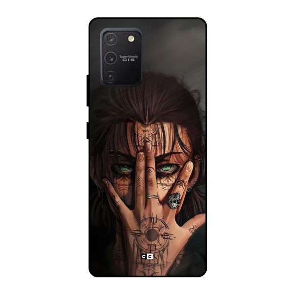 Eren Yeager Illustration Metal Back Case for Galaxy S10 Lite