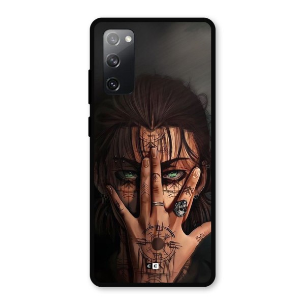 Eren Yeager Illustration Metal Back Case for Galaxy S20 FE