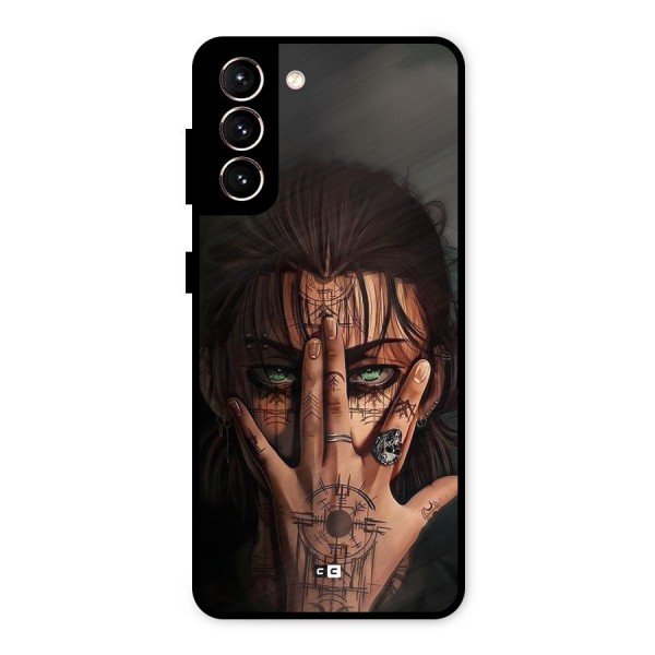 Eren Yeager Illustration Metal Back Case for Galaxy S21 5G