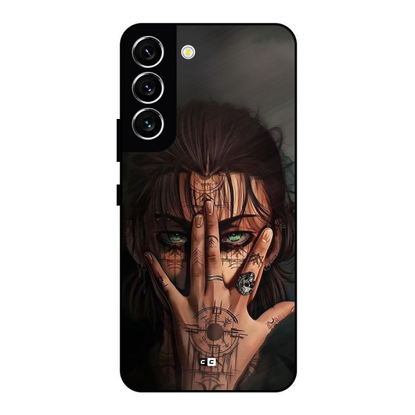 Eren Yeager Illustration Metal Back Case for Galaxy S22 5G