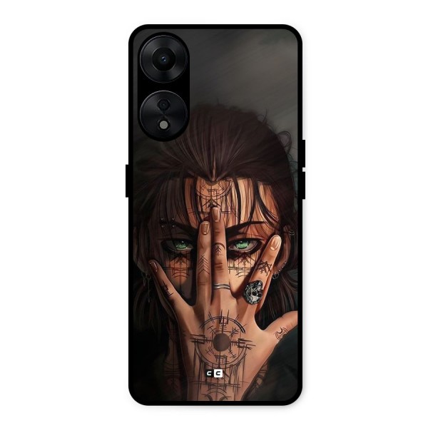 Eren Yeager Illustration Metal Back Case for Oppo A78 5G