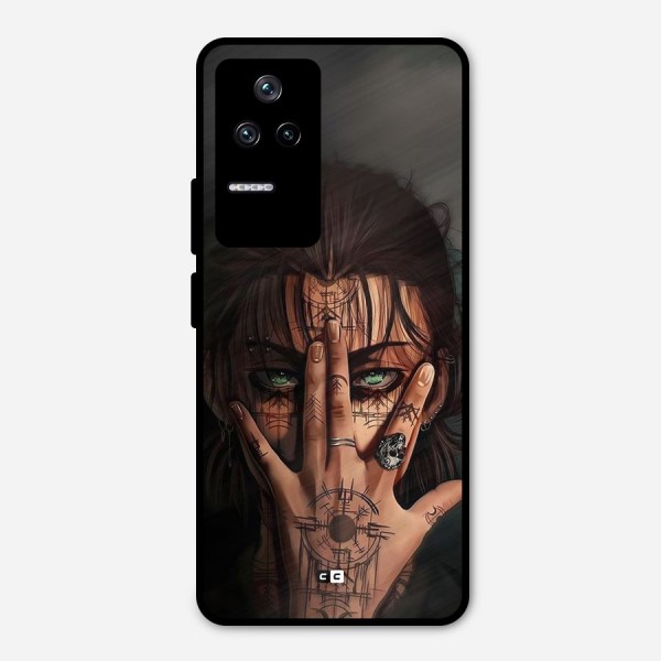 Eren Yeager Illustration Metal Back Case for Poco F4 5G