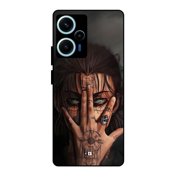 Eren Yeager Illustration Metal Back Case for Poco F5