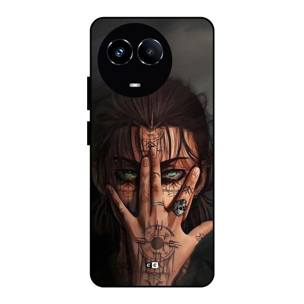 Eren Yeager Illustration Metal Back Case for Realme 11X