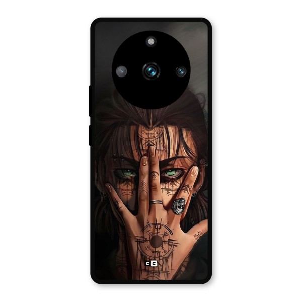 Eren Yeager Illustration Metal Back Case for Realme 11 Pro