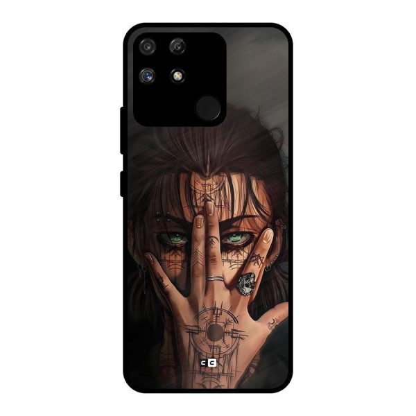 Eren Yeager Illustration Metal Back Case for Realme Narzo 50A