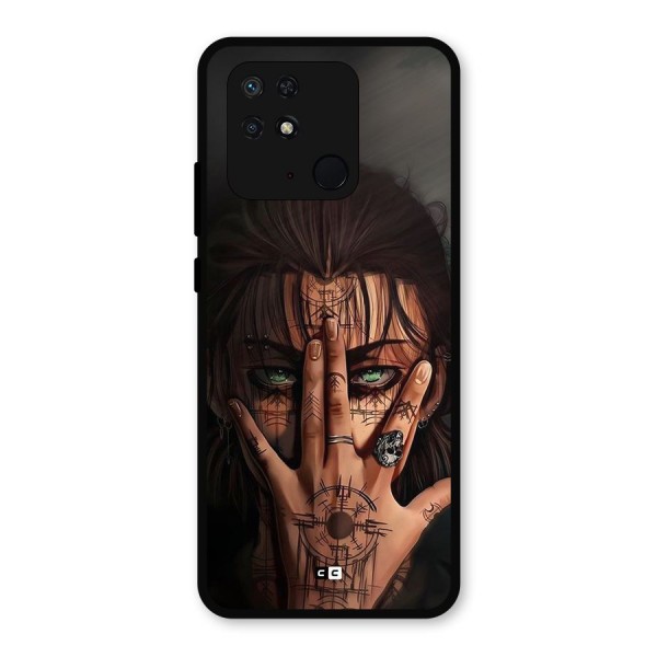 Eren Yeager Illustration Metal Back Case for Redmi 10