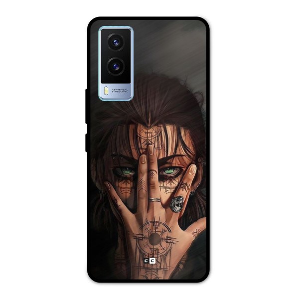 Eren Yeager Illustration Metal Back Case for Vivo V21e 5G