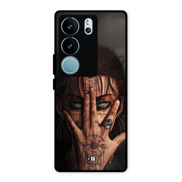 Eren Yeager Illustration Metal Back Case for Vivo V29