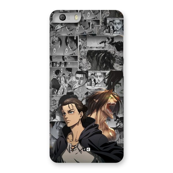 Eren Yeager Manga Back Case for Canvas Knight 2