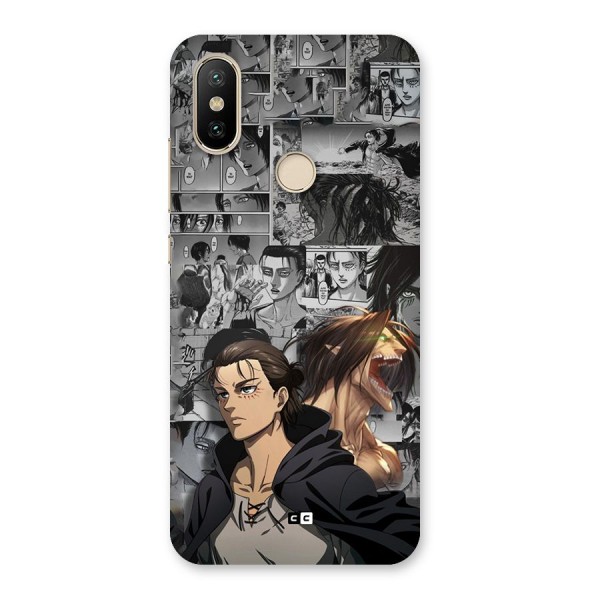 Eren Yeager Manga Back Case for Mi A2