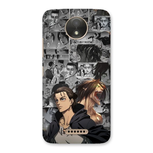 Eren Yeager Manga Back Case for Moto C Plus