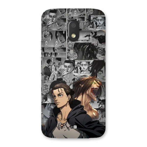 Eren Yeager Manga Back Case for Moto E3 Power