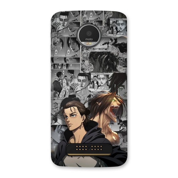 Eren Yeager Manga Back Case for Moto Z Play