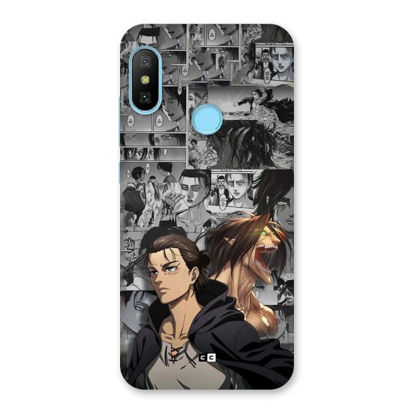 Eren Yeager Manga Back Case for Redmi 6 Pro