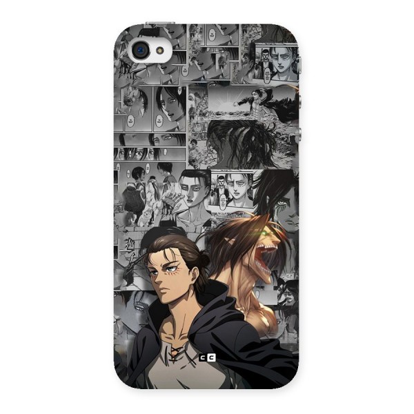 Eren Yeager Manga Back Case for iPhone 4 4s