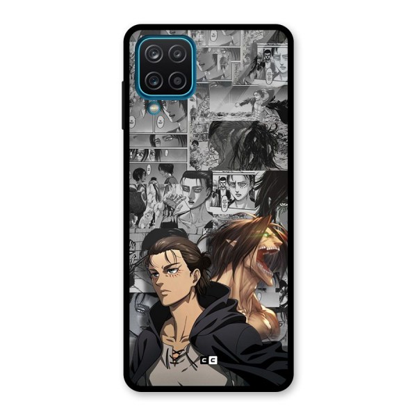 Eren Yeager Manga Glass Back Case for Galaxy A12