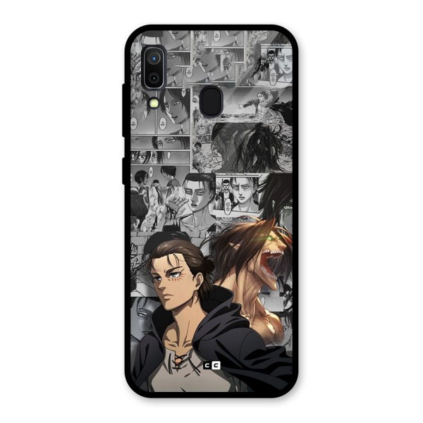 Eren Yeager Manga Glass Back Case for Galaxy A30