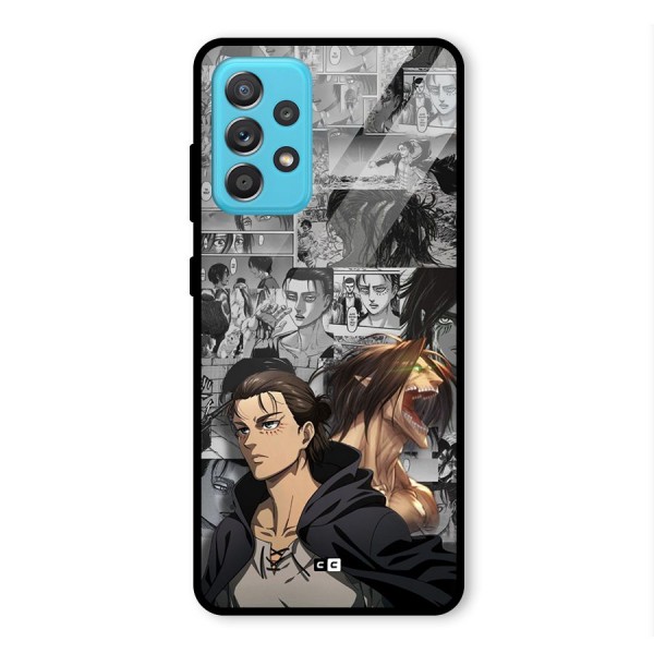 Eren Yeager Manga Glass Back Case for Galaxy A52s 5G