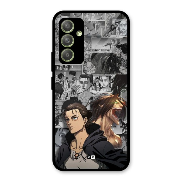 Eren Yeager Manga Glass Back Case for Galaxy A54