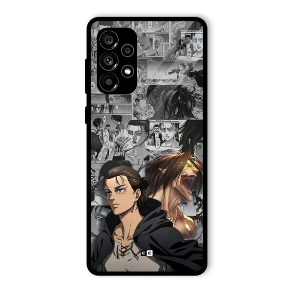 Eren Yeager Manga Glass Back Case for Galaxy A73 5G