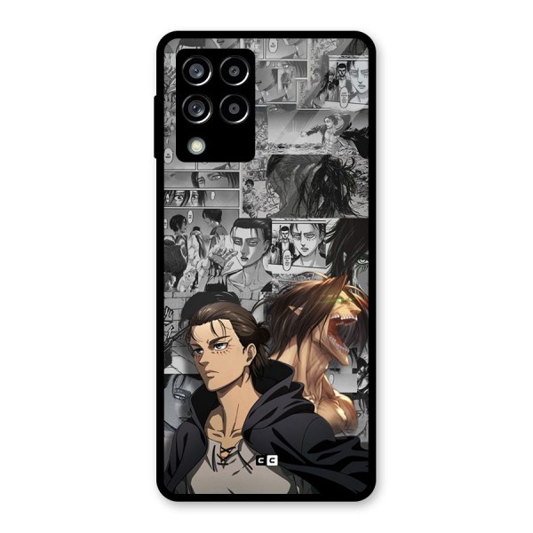 Eren Yeager Manga Glass Back Case for Galaxy M53 5G