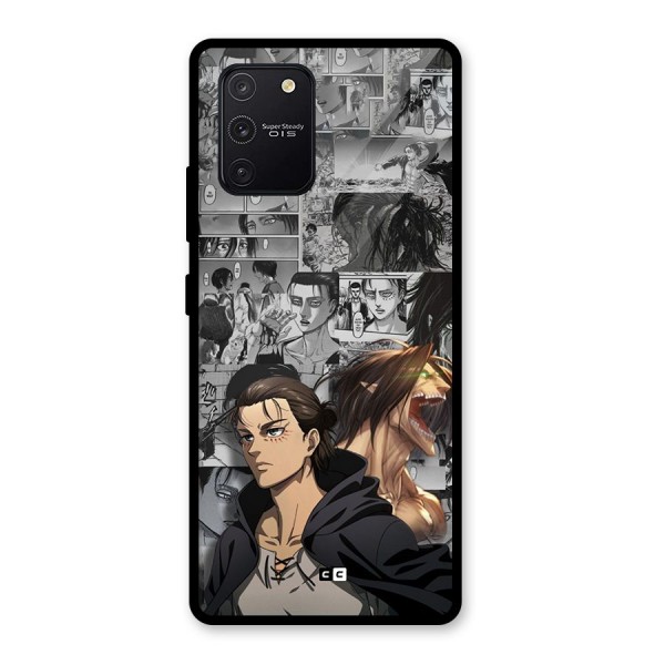 Eren Yeager Manga Glass Back Case for Galaxy S10 Lite