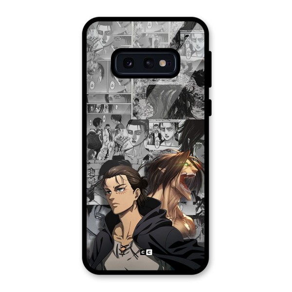 Eren Yeager Manga Glass Back Case for Galaxy S10e