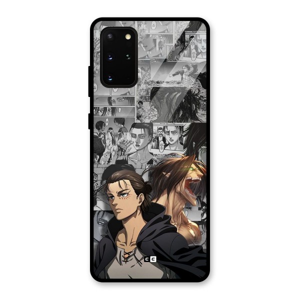 Eren Yeager Manga Glass Back Case for Galaxy S20 Plus