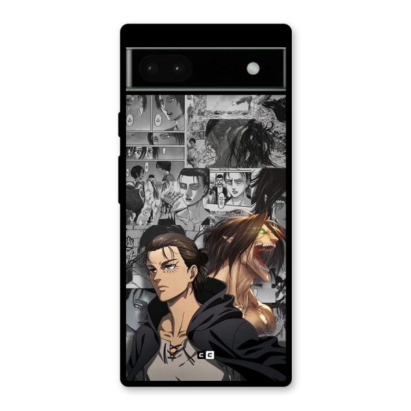 Eren Yeager Manga Glass Back Case for Google Pixel 6a